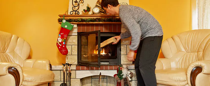 Rusted Metal Fireplace Restoration in Fair Oaks, Virginia